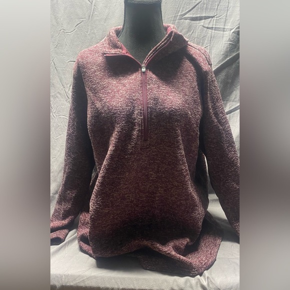 Bit Bridle Maroon quarter zip pullover 2 XL - Picture 3 of 3